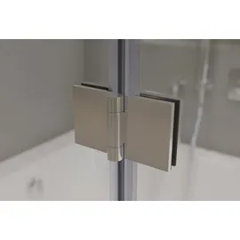 Bernstein Duschabtrennung Bernstein Nano Echtglas 6mm NT209 120x140 cm, Profil Schwarz matt