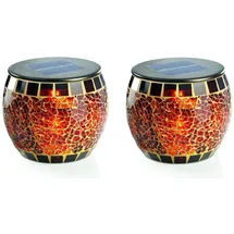 technik@all 2er Set Solar Tischleuchte 'Brilliant'