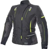 BÜSE Jana, Textiljacke wasserdicht Damen - Schwarz/Dunkelgrau/Neon-Gelb - 36