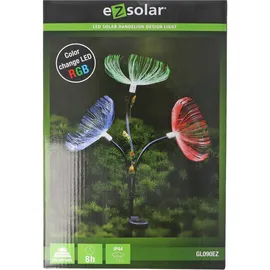 ez solar LED-Gartenlicht Pusteblume mit 3 RGB LED Farbwechsel, inklusive Solarpanel und Akku
