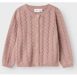 NAME IT Mädchen Nmfbanni Ls Knit Card Noos Strickjacke, Deauville Mauve, 56 EU - 56