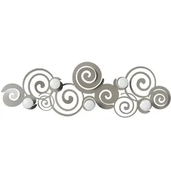 Orfeo Sabbia Moderner Wandkleiderbügel – originelles Design aus Stahl, 6 Haken, platzsparend für Eingang, Schlafzimmer und Badezimmer – Kunsthandwerk,