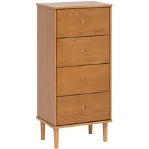 Atmosphera Charlie - Kommode mit 4 Schubladen aus MDF und Eiche, 50 x 35 x 107,5 cm, in Braun