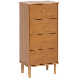 Atmosphera Charlie - Kommode mit 4 Schubladen aus MDF und Eiche, 50 x 35 x 107,5 cm, in Braun