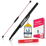 swingfit® Schwingstab [inkl. Tasche, Band & Trainingsplan] - Von Therapeuten empfohlen Swingstick - Gymnastik Schwungstab für Tiefenmuskulatur