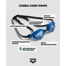 Arena Cobra Core Swipe blau schwarz Einheitsgröße