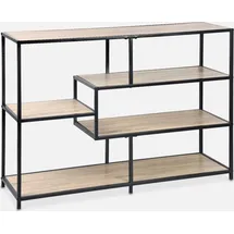 sweeek - Asymmetrisches Regal Metall & Holzoptik