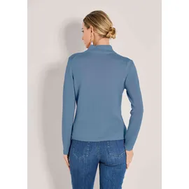 Madeleine Strickjacke Eleganter Blazer mit feinem Glattstrick Blau 46
