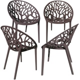 Trisens Bistrostuhl 59 x 60 x 80 cm braun 4 St.