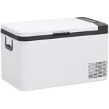 vidaXL Kühlbox mit Tragegriff Schwarz und Weiß 18L PP & PE