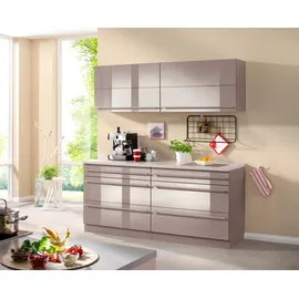 WIHO KÜCHEN Küchenzeile Chicago 180 cm braun