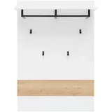 Innostyle Garderobenpaneel Memphis 80 x 118 x 30 cm Weiß, Eiche
