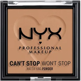NYX Professional Makeup Can’t Stop Won’t Stop Mattifying Powder Caramel für einen mattierten Teint und reduzierten Glanz