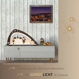 Weigla - Schwibbogen Erzgebirge I Motiv Erzgebirgische Weihnacht, Lichterbogen Holz