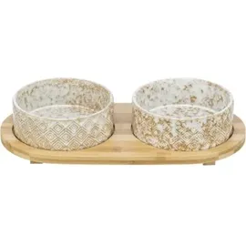 Trixie Napf-Set, Keramik/Bambus,