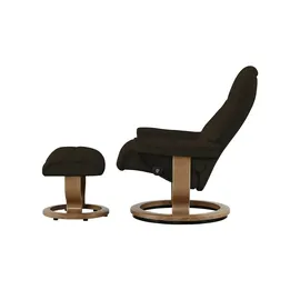 Stressless Relaxsessel Leder 75 x 100 x 73 cm Braun mit Hocker
