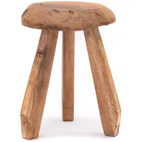 Creedwood Hocker, Natur, Holz, 32x39x32 cm, Wohnzimmer, Hocker, Sitzhocker