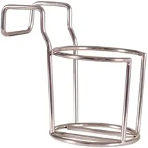Mr. Deko Becherhalter für Strandkorb Edelstahl/Glas weiß