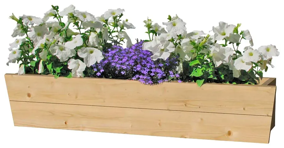 Blumenkasten LASITA MAJA, beige (natur), B:90cm H:20cm T:20cm, Holzwerkstoff, Pflanzgefäße, 90 cm, Fichtenholz