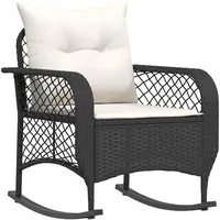 vidaXL Garten-Schaukelstuhl mit Kissen 57,9 x 69,7 x 75 cm schwarz 1 St.