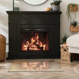 Tulup Glasplatte Rechteck 80 x 60 x 0,4 cm Beige