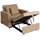 MCW Schlafsessel MCW-L90 Textil 101 x 90 x 197 cm Taupe mit Kissen