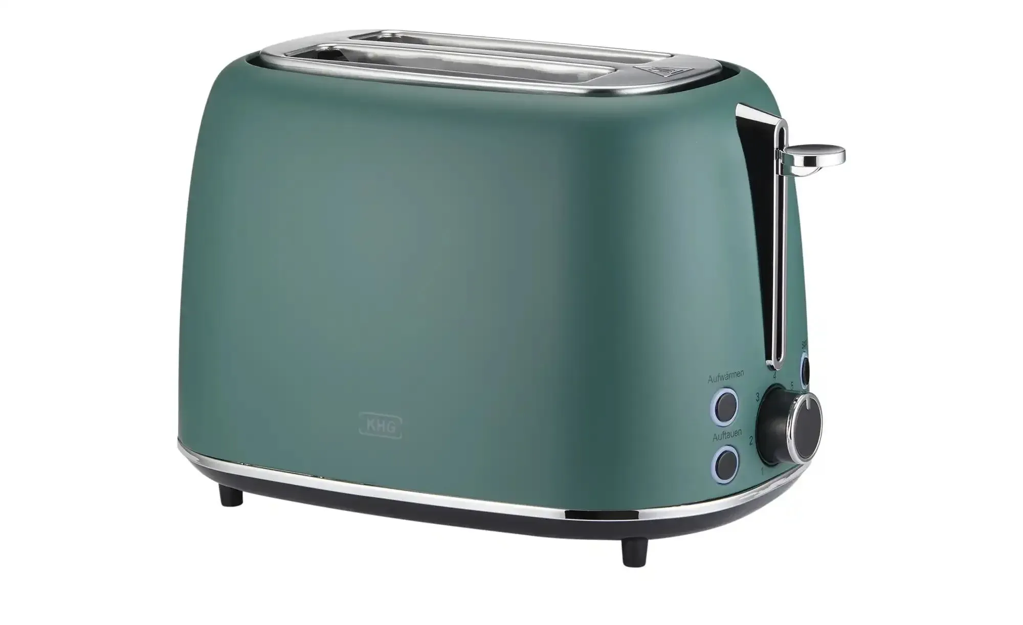 KHG Toaster  TO-930 (GR) , grün , Edelstahl,Metall lackiert,Kunststoff , Maße (cm): B: 17,9 H: 19,2 T: 28.9