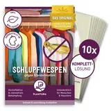 Plantura Schlupfwespen gegen Kleidermotten, Komplett-Lösung mit 40 Karten (10 Karten à 4 Lieferungen) - hochwirksame & nachhaltige Bekämpfung, Alternative zu Mottenkugeln