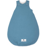 Cotton Muslin Babyschlafsack blau,