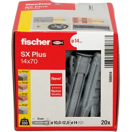 Fischer Spreizdübel SX Plus 14 x 70 20 Stück