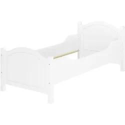 Erst-Holz Massivholzbett extra hoch Rollrost 90x200 Senioren-Holzbett Einzelbett Gästebett 60.40-09WFL