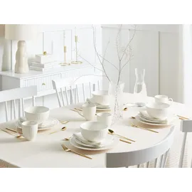 Beliani Cowslip Tafelservice 16-tlg. weiß