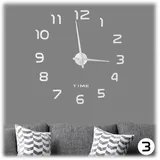 Relaxdays DIY Wanduhr 0,00 3D silber