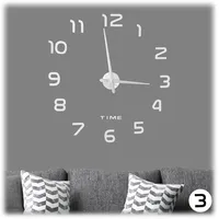 Relaxdays DIY Wanduhr 0,00 3D silber
