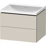 Duravit „L-Cube“ c-shaped Badmöbel-Set 600mm taupe supermatt × taupe supermatt