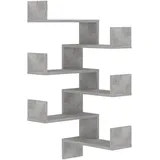 DOTMALL Eckregal Wand-Eckregale 2 Stk. Betongrau 40x40x50 cm Holzwerkstoff grau