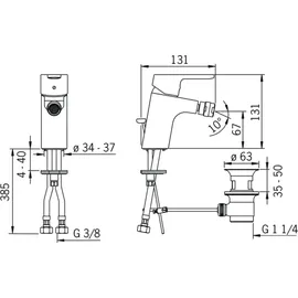 Hansa Primo Bidetarmatur mehrfarbig 49433203