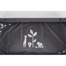 Moni Reisebett, atmungsaktiv, ungiftig, Safari, mit Matratze, seitlicher Eingang, Türkis, Grau