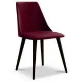 Fun Möbel Esszimmerstuhl Esszimmerstühle Stuhl CAROS 2er Set Massivholz Buche-Wenge (2er Set), 2er Set rot