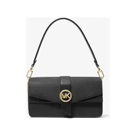 Michael Kors Greenwich Medium Saffiano Leather Shoulder Bag black
