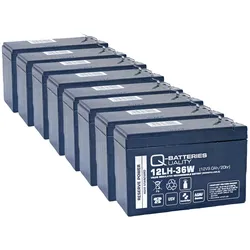 Ersatzakku für RBC115 USV-Anlage SMX48RMBP2U von APC 12V 9Ah (8 Akkus)