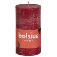 Bolsius Rustik Stumpenkerze 10 x 5 cm samtrot