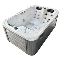 Outdoor Whirlpool mit Heizung LED Ozon Treppe Hot Tub Spa für 3 Personen 195x127