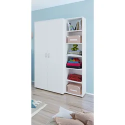 nonjoo. Babyzimmer Lunis hohes Regal mit 6 Fächern