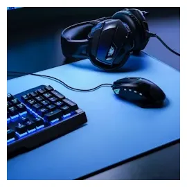 CSL Gaming Mauspad, XXL, 900 x 400 x 3 mm, Schreibtischunterlage, extralarge, waschbar, hellblau