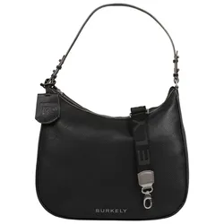 Umhängetasche BURKELY "BURKELY Taschen Leder", Damen, Gr. one size, schwarz, Leder, Taschen