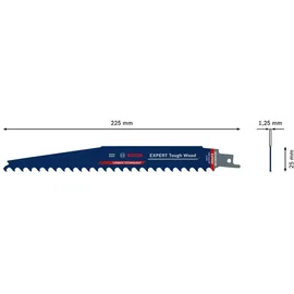 Bosch Säbelsägeblatt Expert ‘Tough Wood’ S 1142 KHM 225 mm 3 Stück