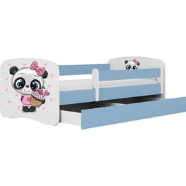 raumhirsch furniture Kinderbett Panda 80 x 180 cm Holzwerkstoff blau