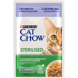 CAT CHOW Sterilisiert mit Lammfleisch und grünen Bohnen in Sauce 85g (Rabatt für Stammkunden 3%)