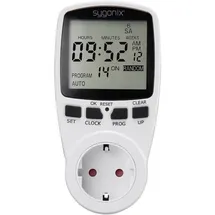 Sygonix 1625525 Steckdosen-Zeitschaltuhr digital Wochenprogramm 3680 W Timer-Funktion, START/STOPP-Funktion, Zufallsfunktion